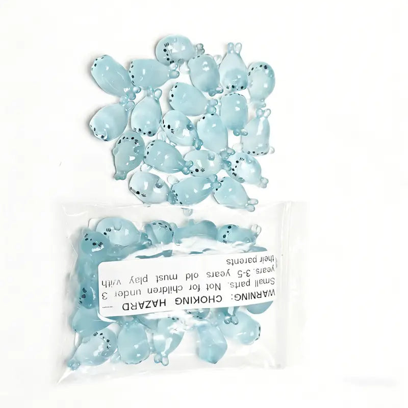 Luminous Cute Mini Seal Resin Figurines, Glow in The Dark Tiny Seal Ornaments