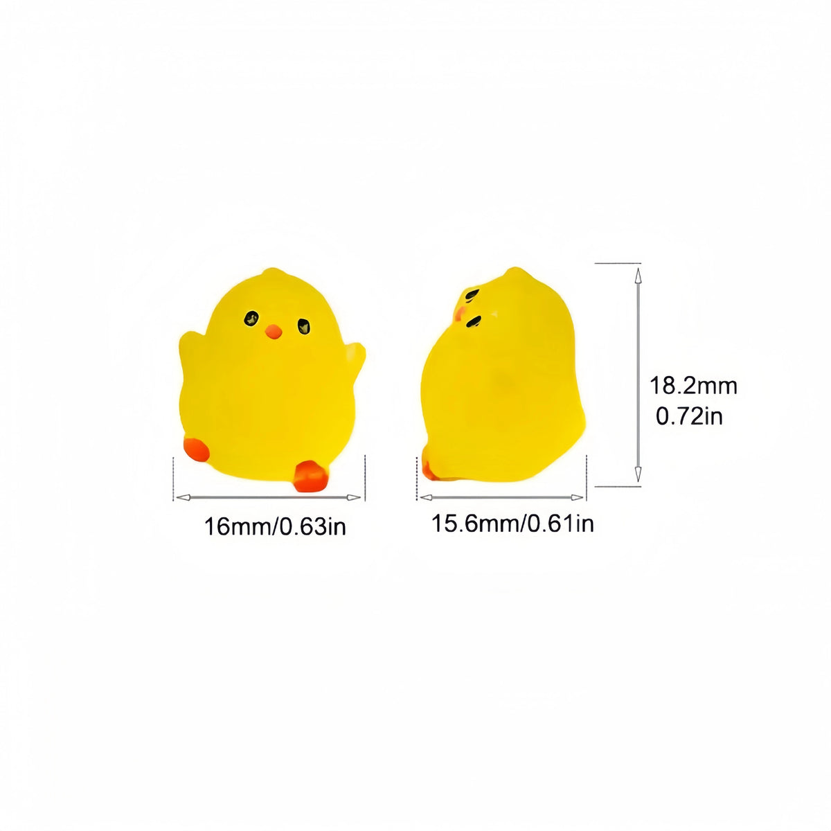 Mini Luminous Chick Figurines, Cute Glow in The Dark Tiny Chicken Resin Miniature