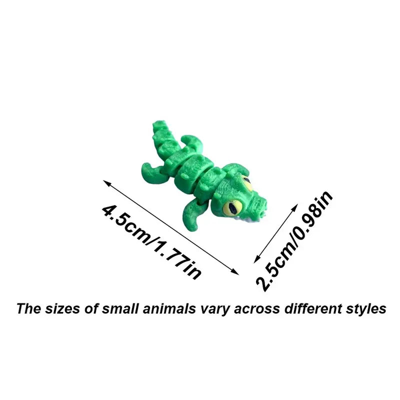Mini Cute Animal Figurines Mystery Set, 3D Printed Tiny Animals for Dollhouse Decor DIY Craft Party Favors