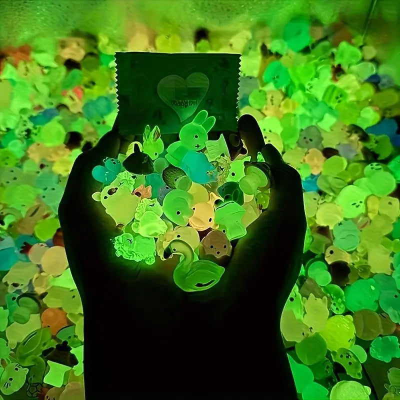 Fairy Garden Favorites: Glow-in-the-Dark Mini Resin Animals (Cute Mystery Bag for DIY & Gifts).
