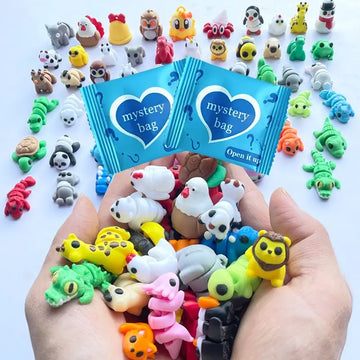 Mini Cute Animal Figurines Mystery Set, 3D Printed Tiny Animals for Dollhouse Decor DIY Craft Party Favors