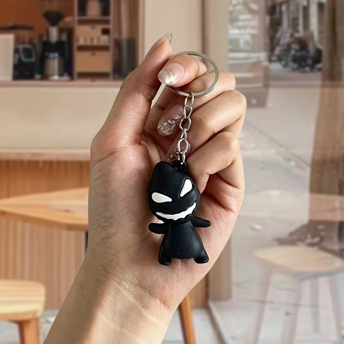Halloween Cartoon 3D Soft Rubber Figurine Keychain Cute Spooky Accessory