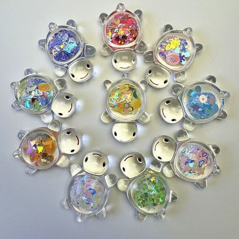 Luminous Glitter Turtle Mystery Bags - Glow in the Dark Miniature Sea Turtle Figurines | Kawaii Desk Decor & Sensory Surprise Toys