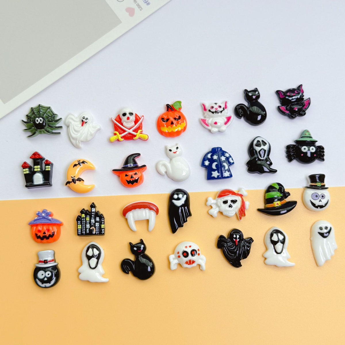Halloween Resin Charms, Cute Mini Flatback Cabochons for DIY Crafts, Jewelry Making, Scrapbooking, Slime Decor