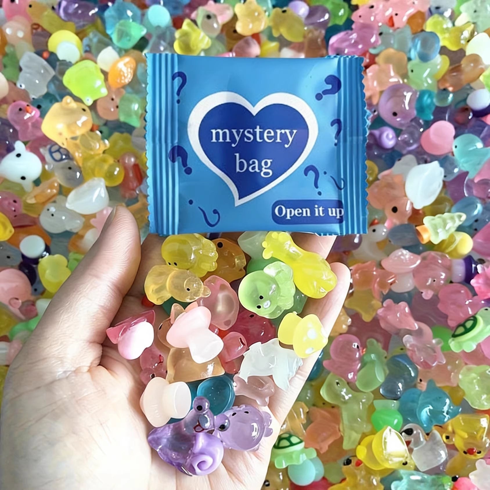 Fairy Garden Favorites: Glow-in-the-Dark Mini Resin Animals (Cute Mystery Bag for DIY & Gifts).