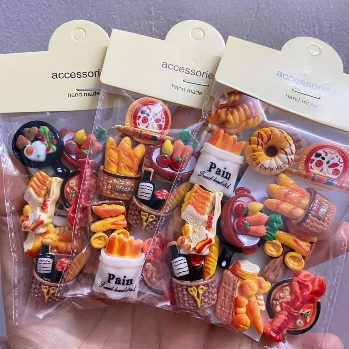 Miniature European Bakery Resin Charms – Cute Faux Food DIY Craft Sets