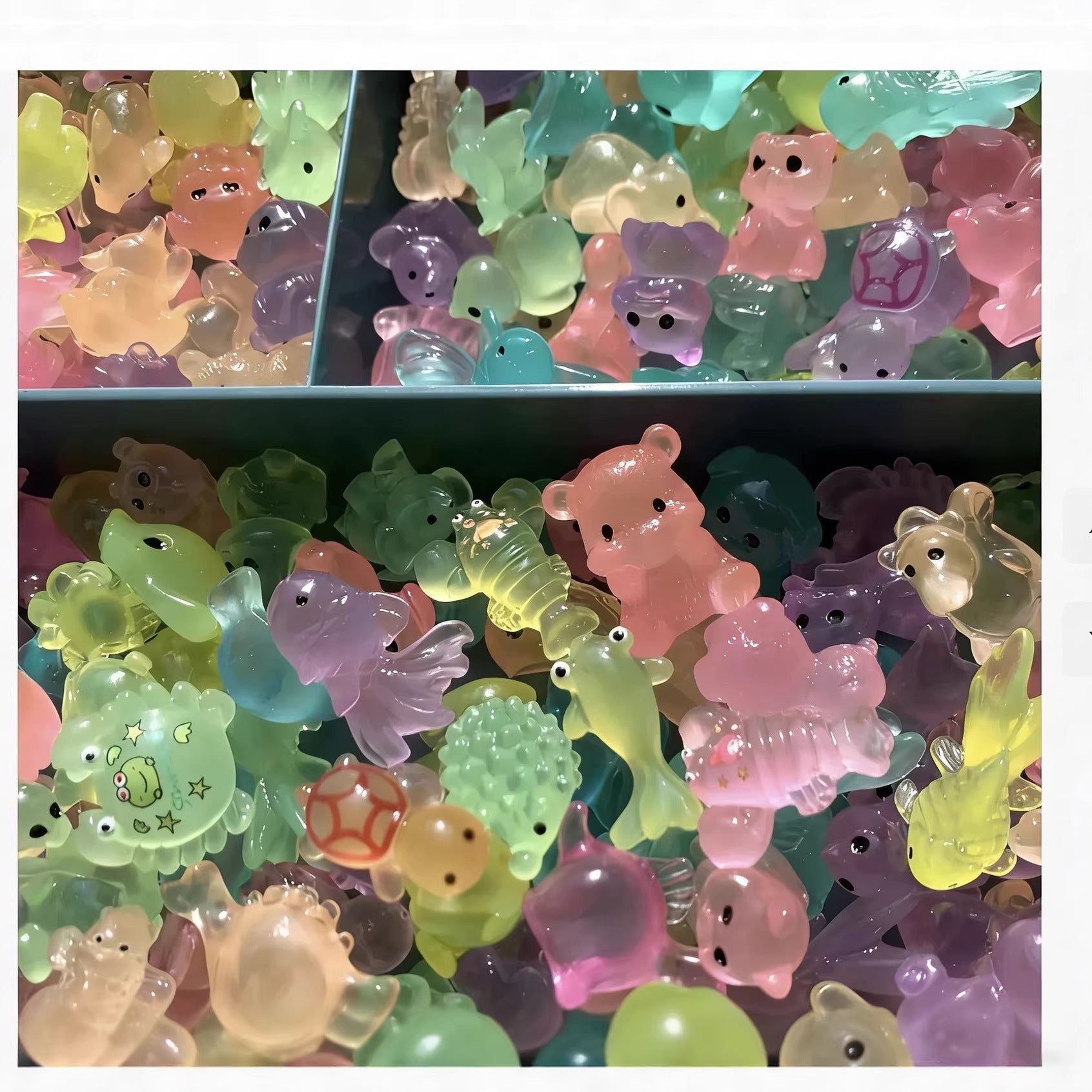 Fairy Garden Favorites: Glow-in-the-Dark Mini Resin Animals (Cute Mystery Bag for DIY & Gifts).