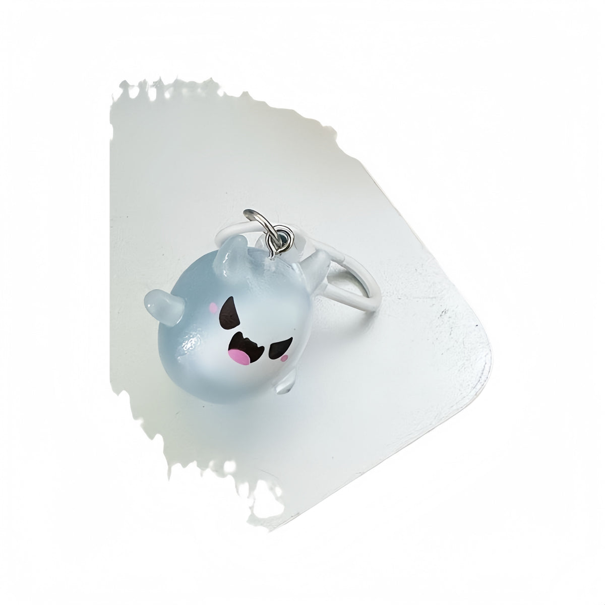 Cute 3D Gradient Little Ghost Keychain, Halloween Cartoon Charm Pendant