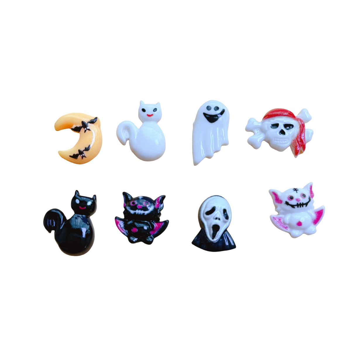 Halloween Resin Charms, Cute Mini Flatback Cabochons for DIY Crafts, Jewelry Making, Scrapbooking, Slime Decor