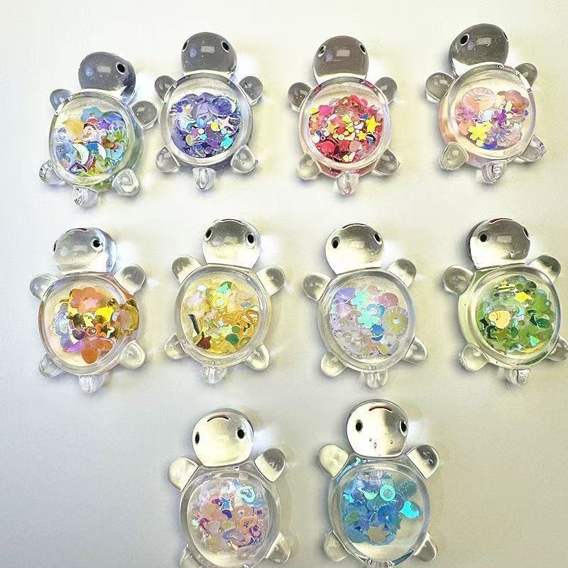 Luminous Glitter Turtle Mystery Bags - Glow in the Dark Miniature Sea Turtle Figurines | Kawaii Desk Decor & Sensory Surprise Toys