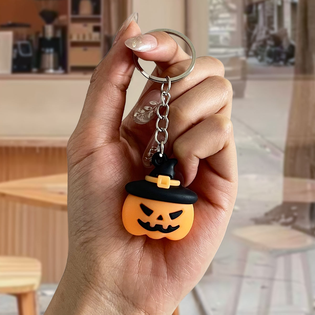 Halloween Cartoon 3D Soft Rubber Figurine Keychain Cute Spooky Accessory