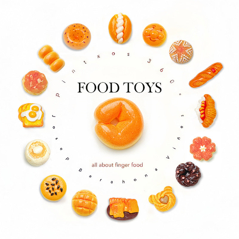 Assorted Mini Fake Food Flatbacks – 3D Resin Cabs for Slime & Phone Cases