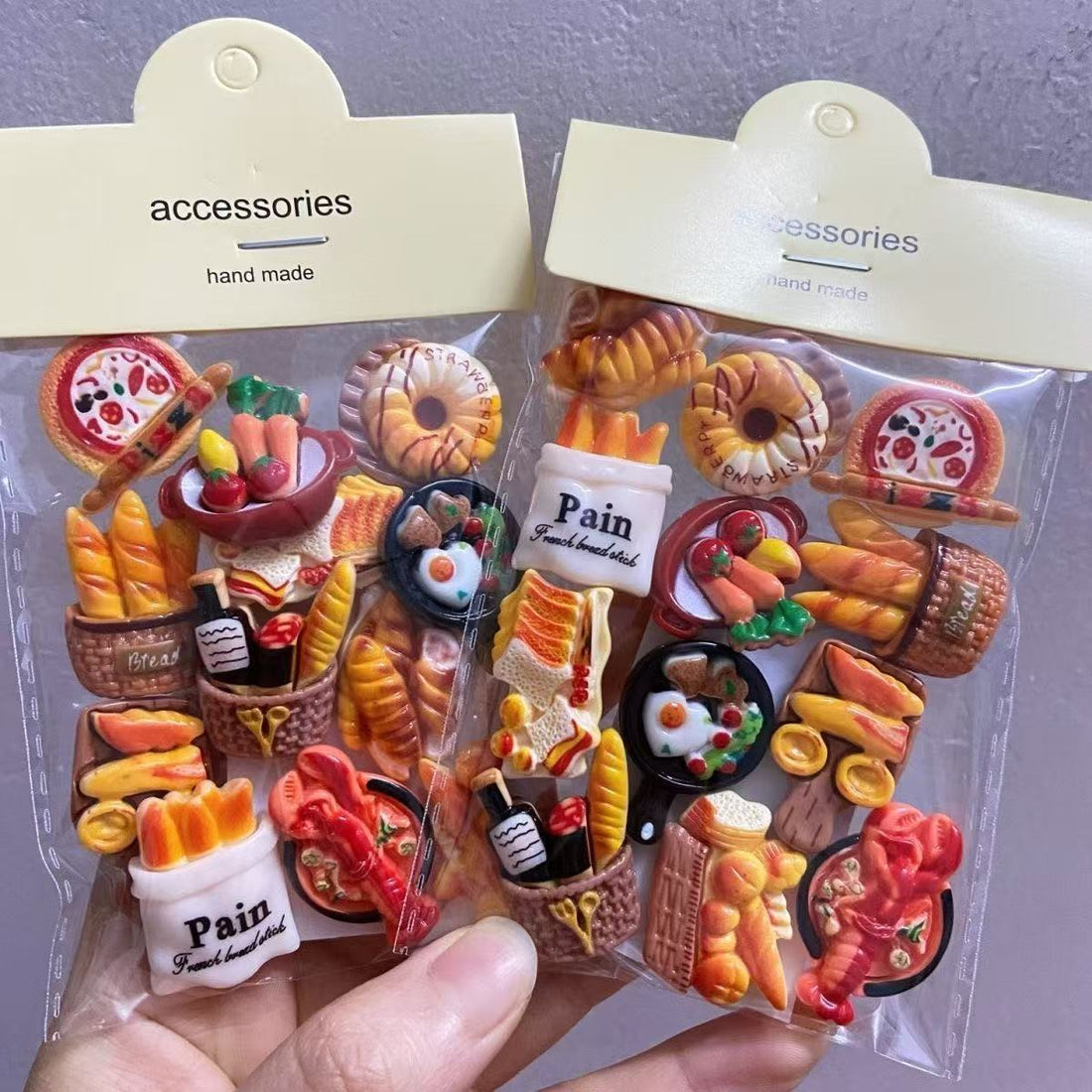 Miniature European Bakery Resin Charms – Cute Faux Food DIY Craft Sets