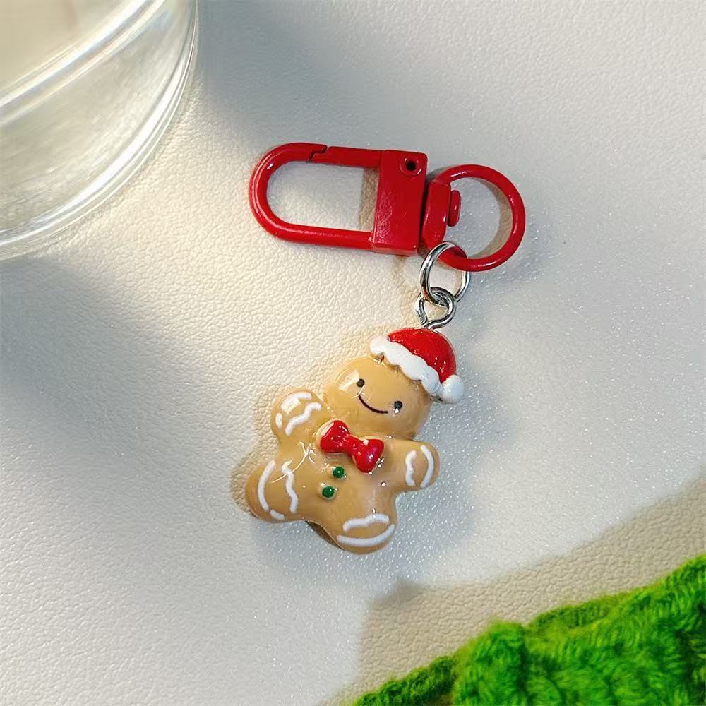 Kawaii Christmas Character Keychains – Cute Santa & Reindeer Backpack Charms