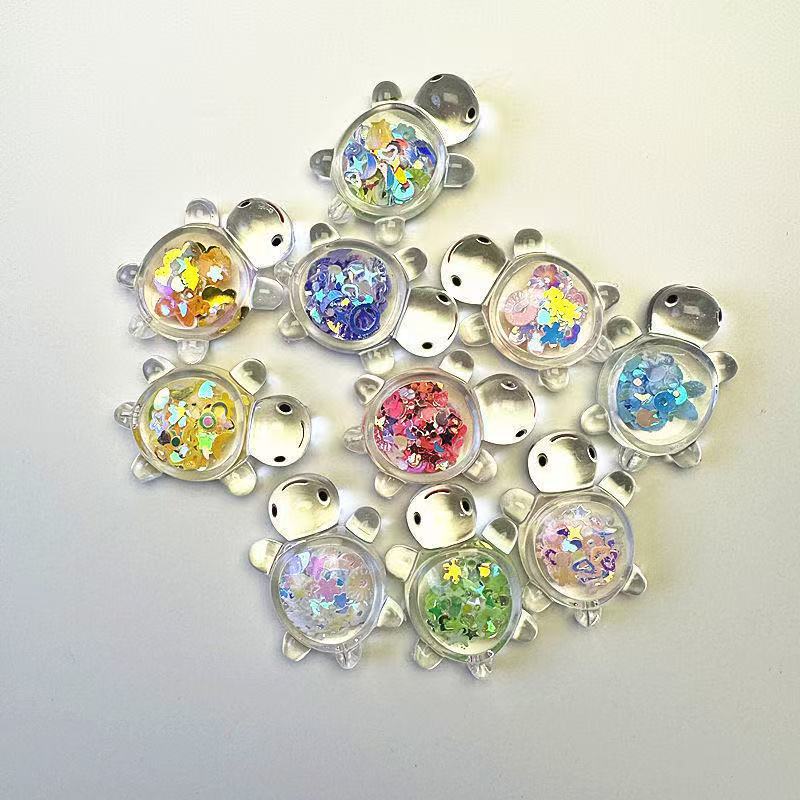 Luminous Glitter Turtle Mystery Bags - Glow in the Dark Miniature Sea Turtle Figurines | Kawaii Desk Decor & Sensory Surprise Toys