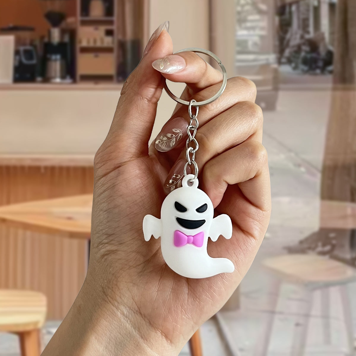 Halloween Cartoon 3D Soft Rubber Figurine Keychain Cute Spooky Accessory