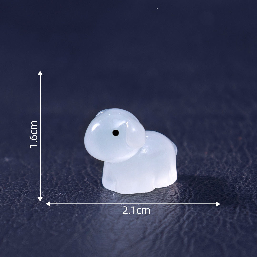 Glow in The Dark Mini Ghost Figurines, Cute Resin Small Ornament for Halloween Desktop Decoration