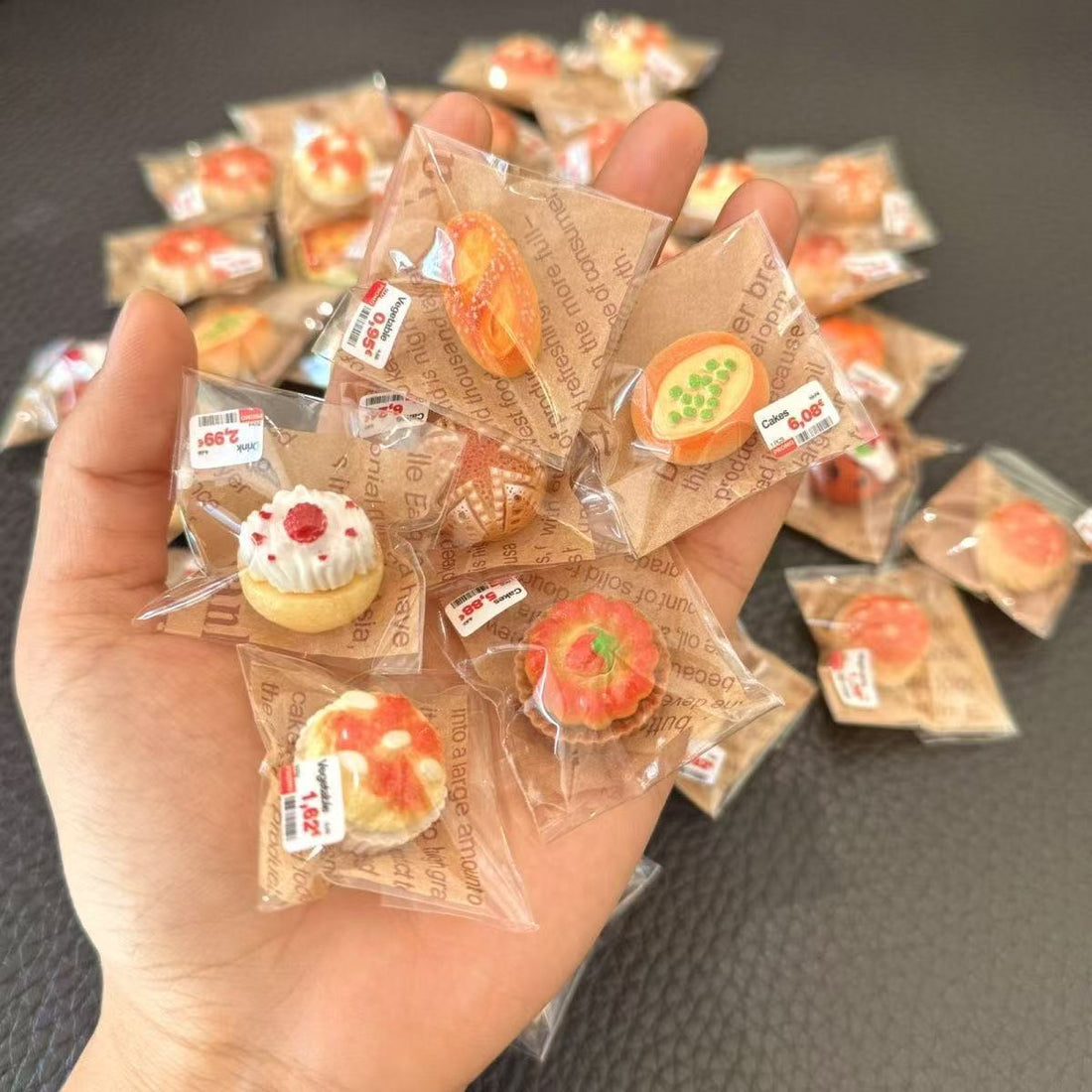 Miniature Dessert & Bakery Food Toys - Individual Blind Bag Packaging, Realistic Tiny Food Models for Kids’ Dollhouse & Pretend Play