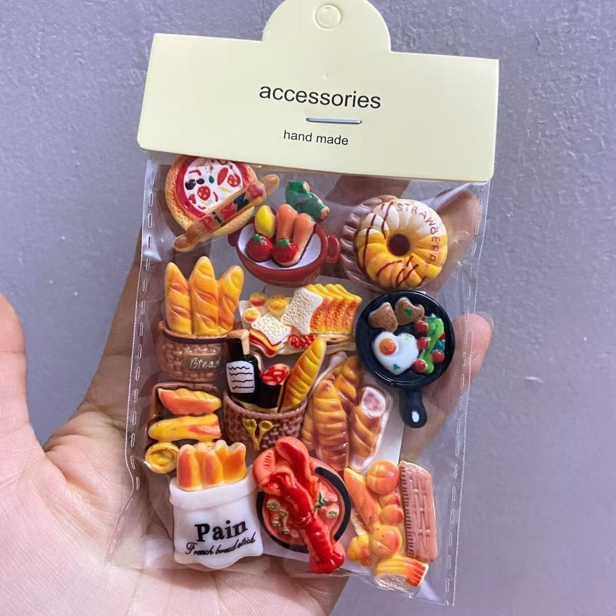 Miniature European Bakery Resin Charms – Cute Faux Food DIY Craft Sets