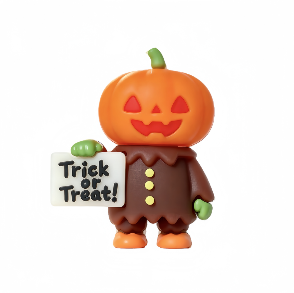 Glow in The Dark Cute Halloween Cartoon Mini Figurine Set, Spooky Halloween Ornaments for Desktop Party Decor