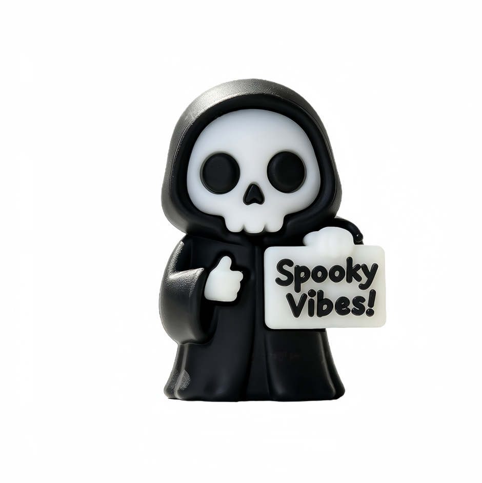 Glow in The Dark Cute Halloween Cartoon Mini Figurine Set, Spooky Halloween Ornaments for Desktop Party Decor