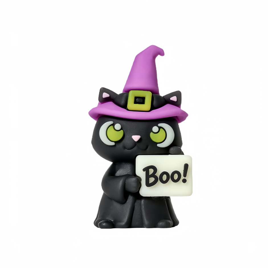 Glow in The Dark Cute Halloween Cartoon Mini Figurine Set, Spooky Halloween Ornaments for Desktop Party Decor