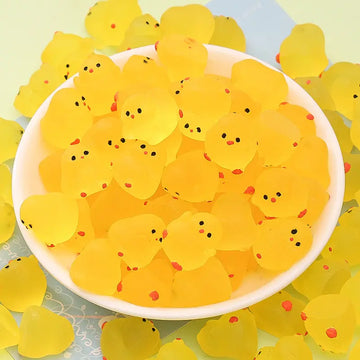 Mini Luminous Chick Figurines, Cute Glow in The Dark Tiny Chicken Resin Miniature